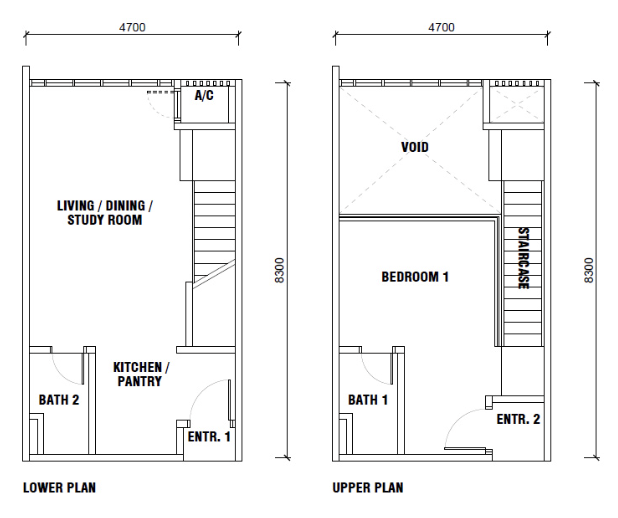 Majestic Gen Sphere Type E 700 sq ft floor plan
